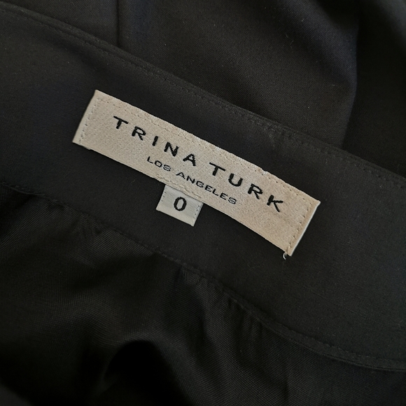 Trina Turk Black Pleated Midi Skirt Lined - Picture 4 of 6